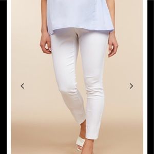 Maternity🤰White Skinny Ankle Pants & Grey Straight Pants SET